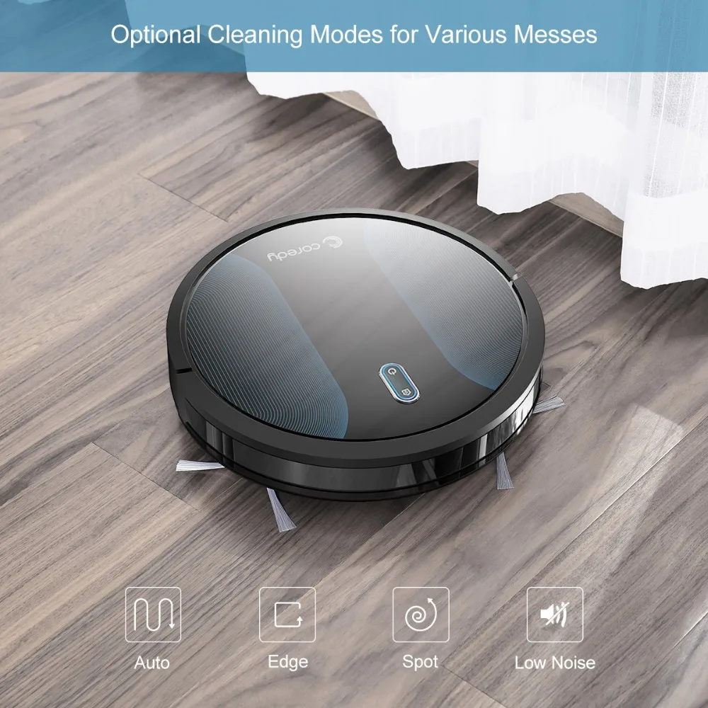Coredy R500+ Smart Clean Robot Vacuum Cleaner Dust Water Tank Mop Carpet Hair Cleaners Sweeping aspirador Floor Mopping Robot