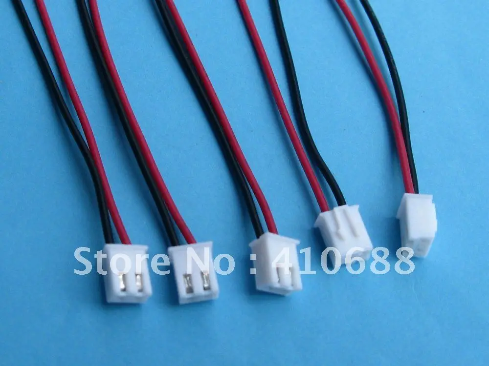 20 pcs Pitch 2.54mm 2 Pin Male Polarized Connector with 26AWG 8inch 200mm Leads 