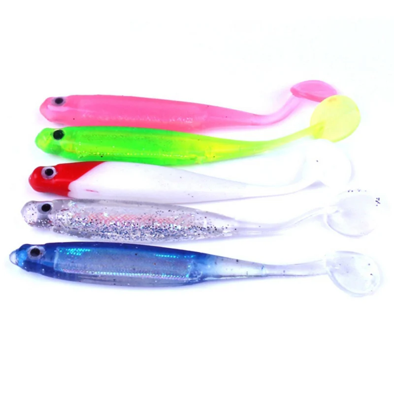10 unids/set señuelo suave Pesca señuelo de Pesca Artificial 52g Japón señuelo gusano nadador Jig cabeza mosca Pesca silicona goma peces