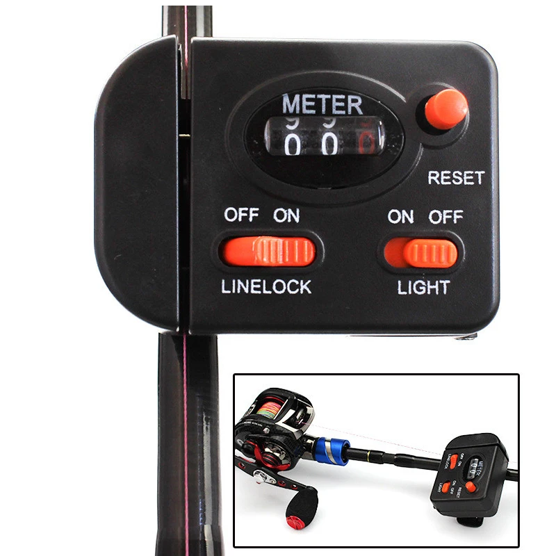 

Fishing Line Counter Depth Finder Reel Meter Gauge Strong ABS Plastic Digital Display Line Counter 0-999M/0-99.9M Fishing Tools