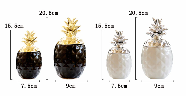 Ceramic Pineapple Figurines (9)