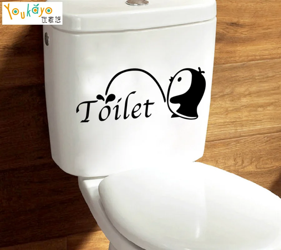 

Small penguin toilet sticker the bathroom decoration of the decoration of the factory wholesale to graph customization