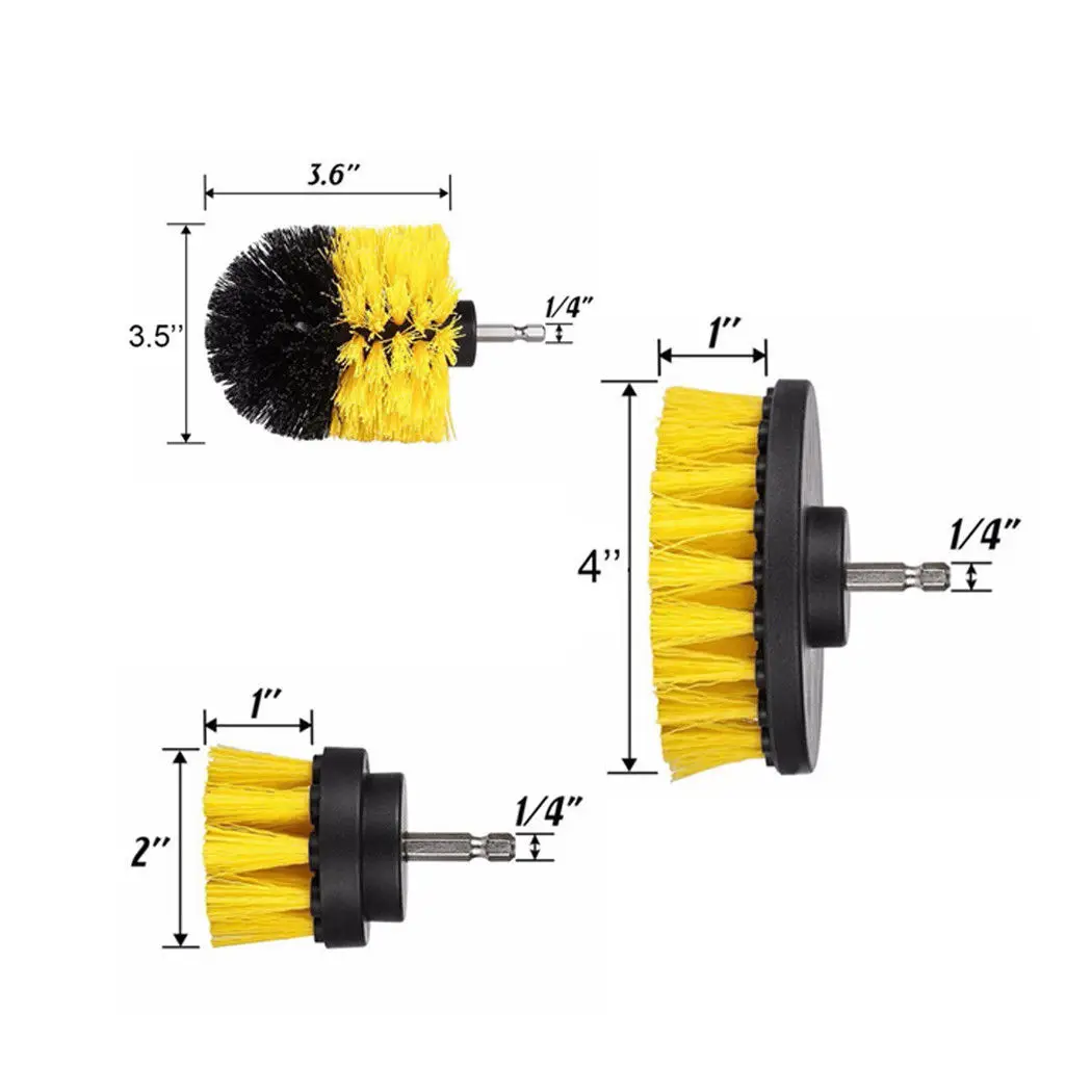 3/4/5 шт Мощность скруббер сверла набор кистей для очистки спин уборка Щетка для Ванная комната Ванна Душ затирка настенная плитка