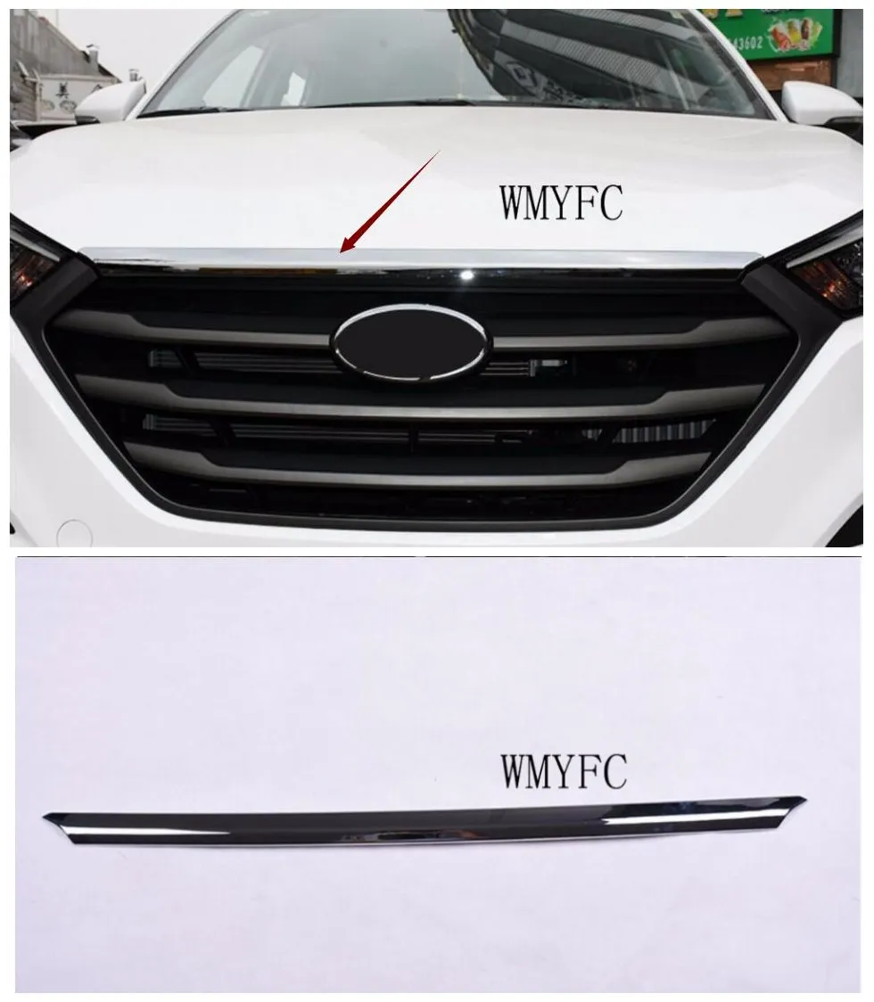 Для 2015 2016 2017 Hyundai Tucson ABS Хромированная передняя накладка на двигатель верхняя