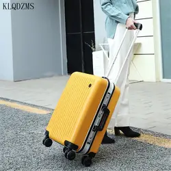 KLQDZMS 20/24 дюймов с алюминиевой рамкой + pc сумки на колёсиках 20/24 дюйма, масштабных дорожных чемоданов Спиннер Сумка На Колесиках На колесе