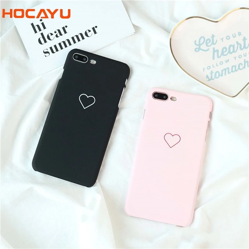 Чехол HOCAYU Love Heart для Iphone X модный жесткий чехол ярких цветов 7 8 Amor Corazon Telefono