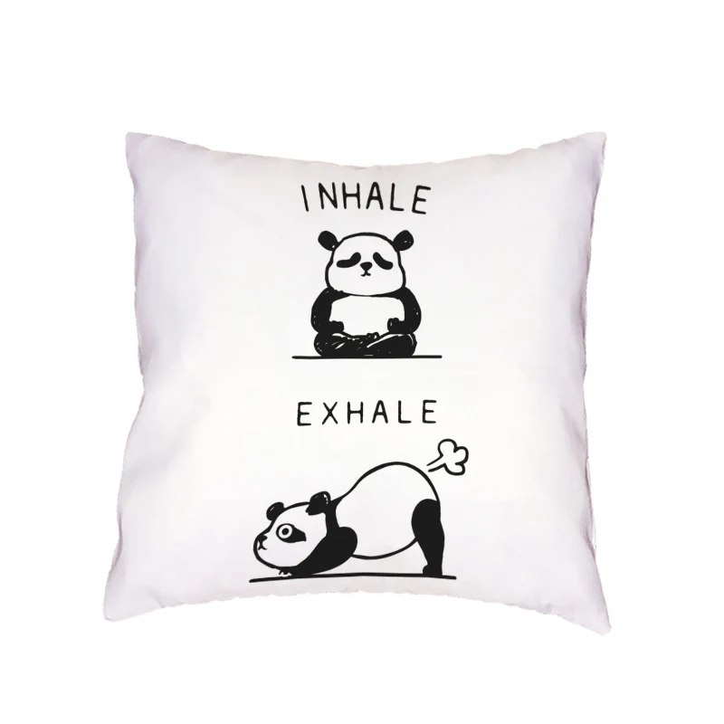 Абстрактная белая наволочка для подушки с изображением французского бульдога, собаки, панды, померанского слона, для дома, спальни, дром, Подарочный декор, наволочки - Цвет: 8