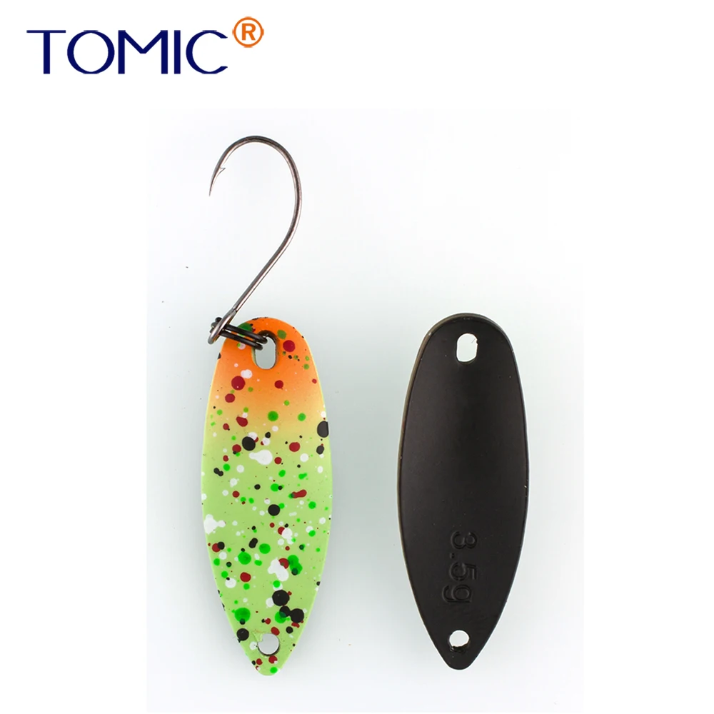 Tomic 2g 3.5g 5.5g trout area micro casting fishing spoons wobbler matt