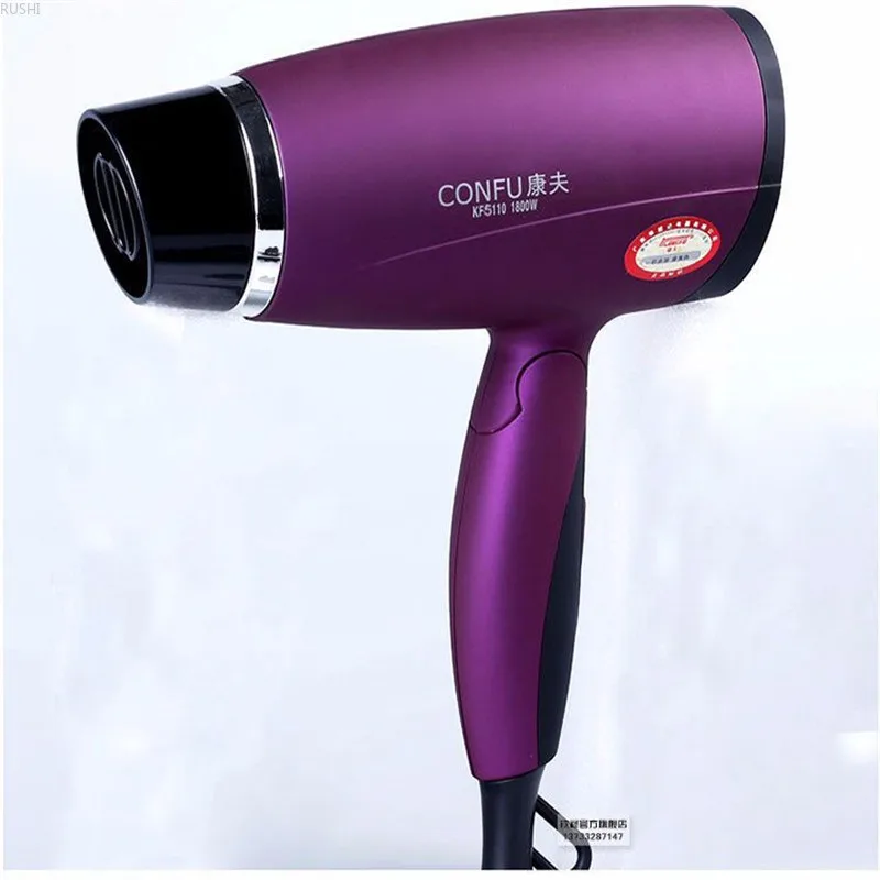 

1800W 220V Thermostatic Household Hair Dryer Student High Power Cold and Hot Hair Dryer and Volumizer with Foldable Handle