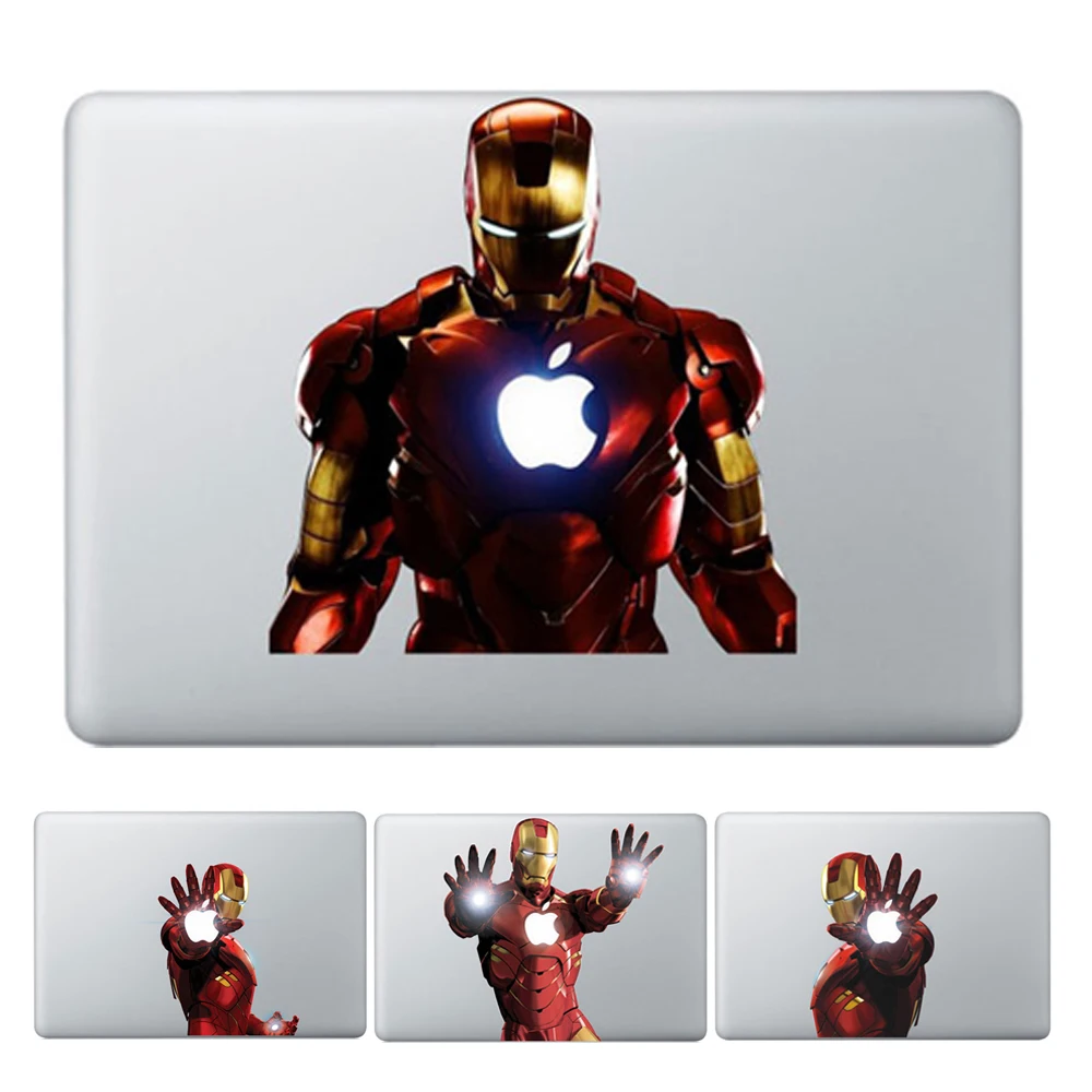

GOOYIYO - Laptop Skin Sticker Personality DIY Pattern Iron Man Partial Vinyl Decal For Macbook Air Pro Retina 11 12 13 15