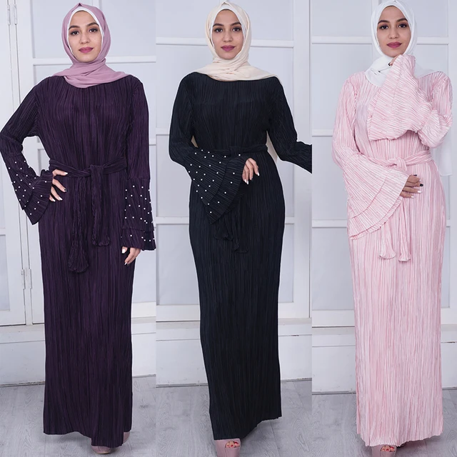 Plus Size Vestidos Kaftan Abaya Dubai Desh Pleated Maxi Muslim Plus Size Vestidos Kaftan Abaya Dubai Desh Pleated Maxi Muslim Hijab Dress Women Qatar Jilbab Turkish