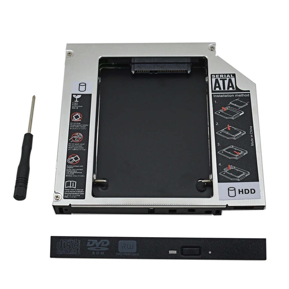 Brand new Chip PATA IDE to SATA 3.0 12.7mm 2nd HDD Caddy for 2.5 Inch