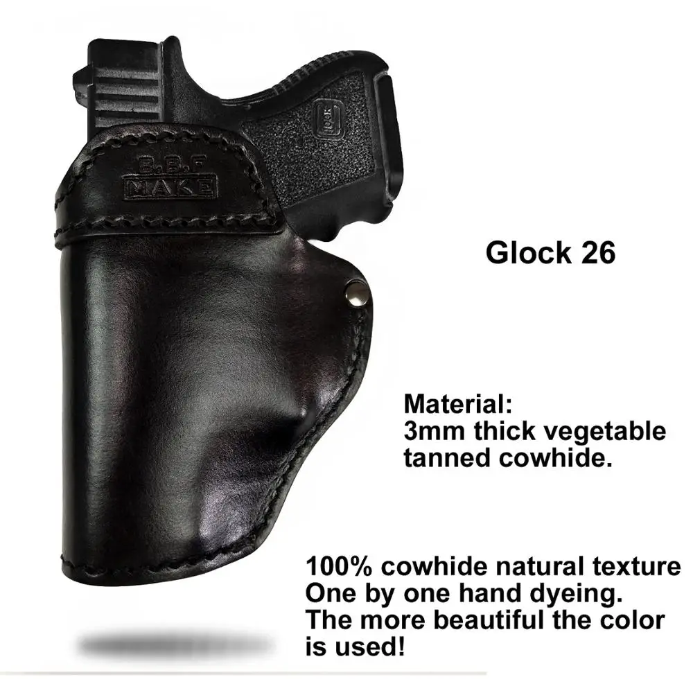 B.B.F MAKE кобуру из кожи для S & W M P ЩИТ Глок 17 19 22 23 26 27 32 33 42 43/Спрингфилд XD IWB кобуры 12
