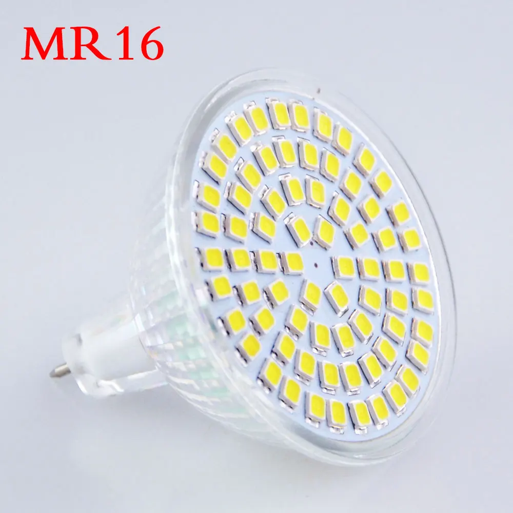 8 Вт MR16 Светодиодная лампа 220 В SMD 2835 Чип 72 светодиода GU10 E27 высокая яркость без