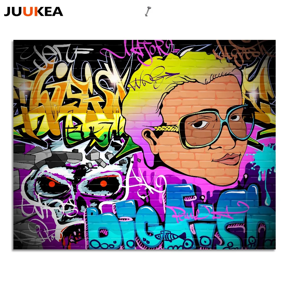 Graffiti Poster Hippies Canvas Art Printing Painting Hipster Vintage