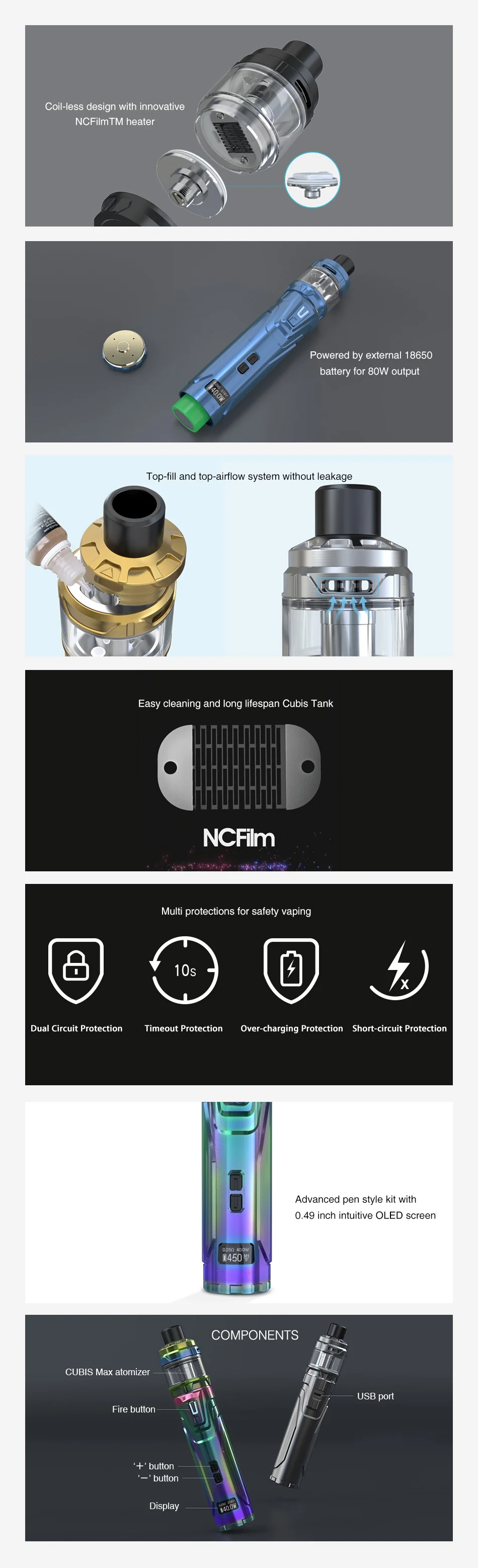 Joyetech ULTEX T80 80W TC Kit with Cubis Max