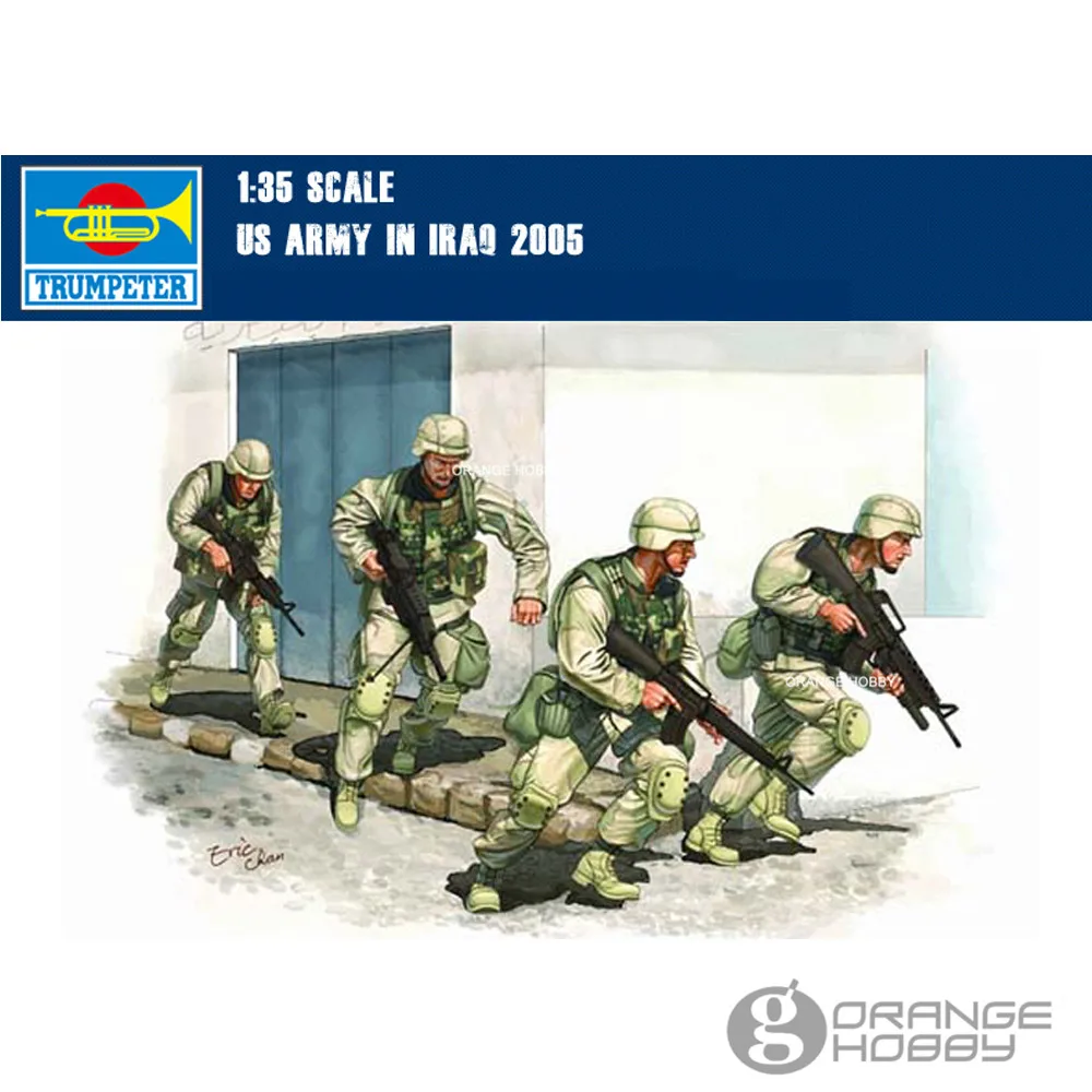 

OHS Trumpeter 00418 1/35 U.S. Army in Iraq 2005 Miniatures Assembly Military figures Model Building Kits oh