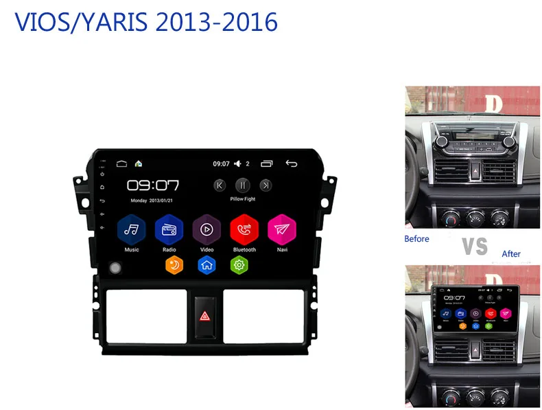 Top for Toyota Yaris/Vios 2013-2016 10.1 inch car multimedia player  with radio AM/FM android system 1 Top for Toyota Yaris/Vios 2013-2016 10.1 inch car multimedia player  with radio AM/FM android system 1