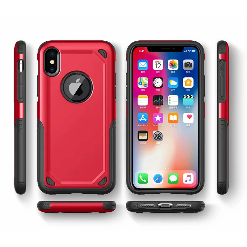 10 шт ударопрочный чехол для iPhone X 8 7 6S 6 Plus Гибридный Тонкий ТПУ ПК Жесткий Чехол