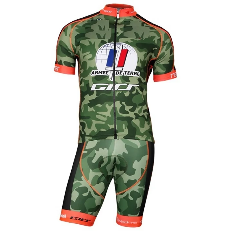 

Team ARMEE DE TERRE cycling jersey 2018 Camo short sleeve Jersey Men's cycle tops maglia road bike and MTB Jersey ropa ciclismo