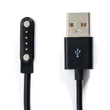 Inteligente Relógios ou Pulseiras de Linha de carregamento de Sucção Ímã 4-pin 7.62 milímetros interface USB cabo de carregamento de Emergência carregadores de backup(China)