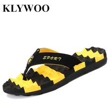 KLYWOO Plus Taille 45 Célèbre Marque Designer Hommes Sandales Pantoufles Casual Chaussures À Bout Ouvert Flip Flops Plage D’été En Plein Air Hommes chaussures
