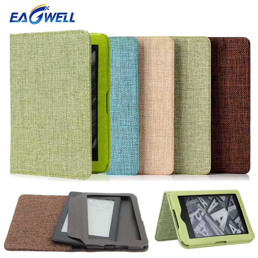 

Case for Amazon Kindle Paperwhite 1 2 3 Canvas PU Leather Folio Case Tablet E-book Protective Cover for Kindle Paperwhite 6 inch