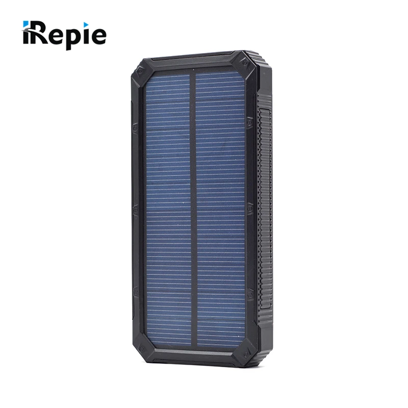 High Quality Portable 20000mAh Solar Power Bank Waterproof External Battery with LED Light Universal Outdoor Powerbank