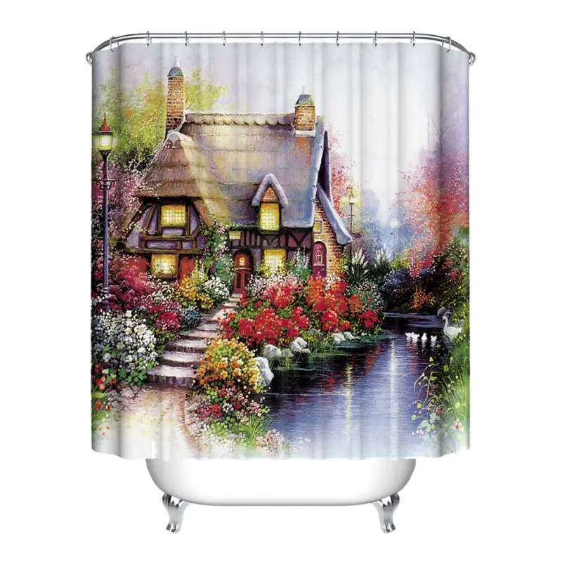 

Verious Nature Forest Bathroom Shower Curtain Waterproof Polyester Home Decor+12 Hook New Style