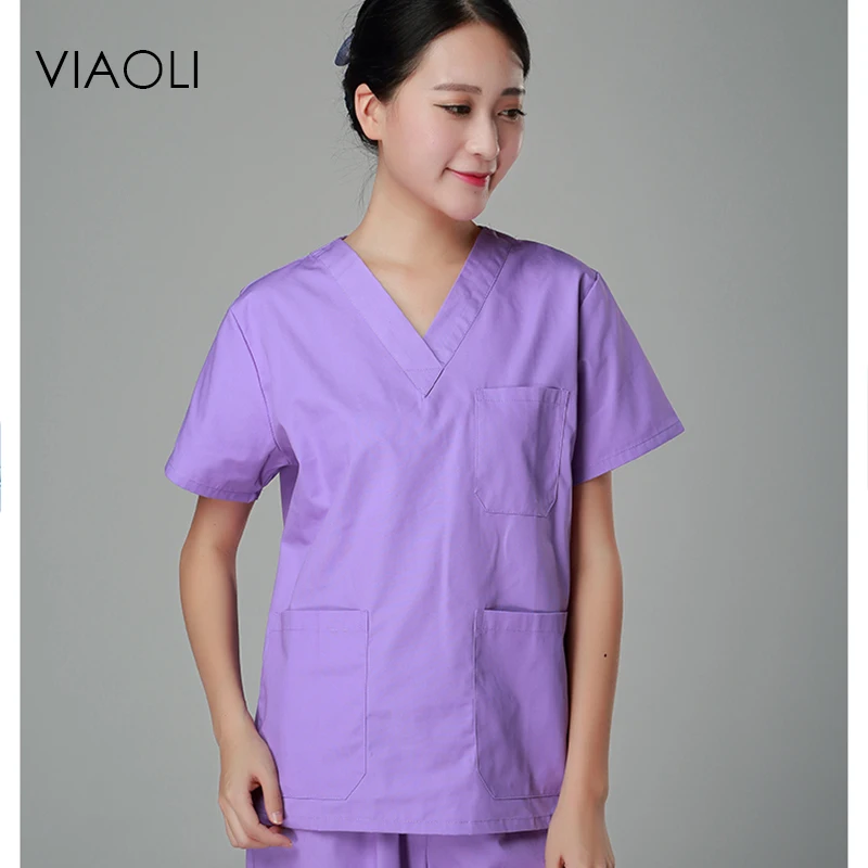 Viaoli2017Surgery одежда дамы кисть руки одежда операционной одежда женский корейской версии сплит костюм с коротким рукавом