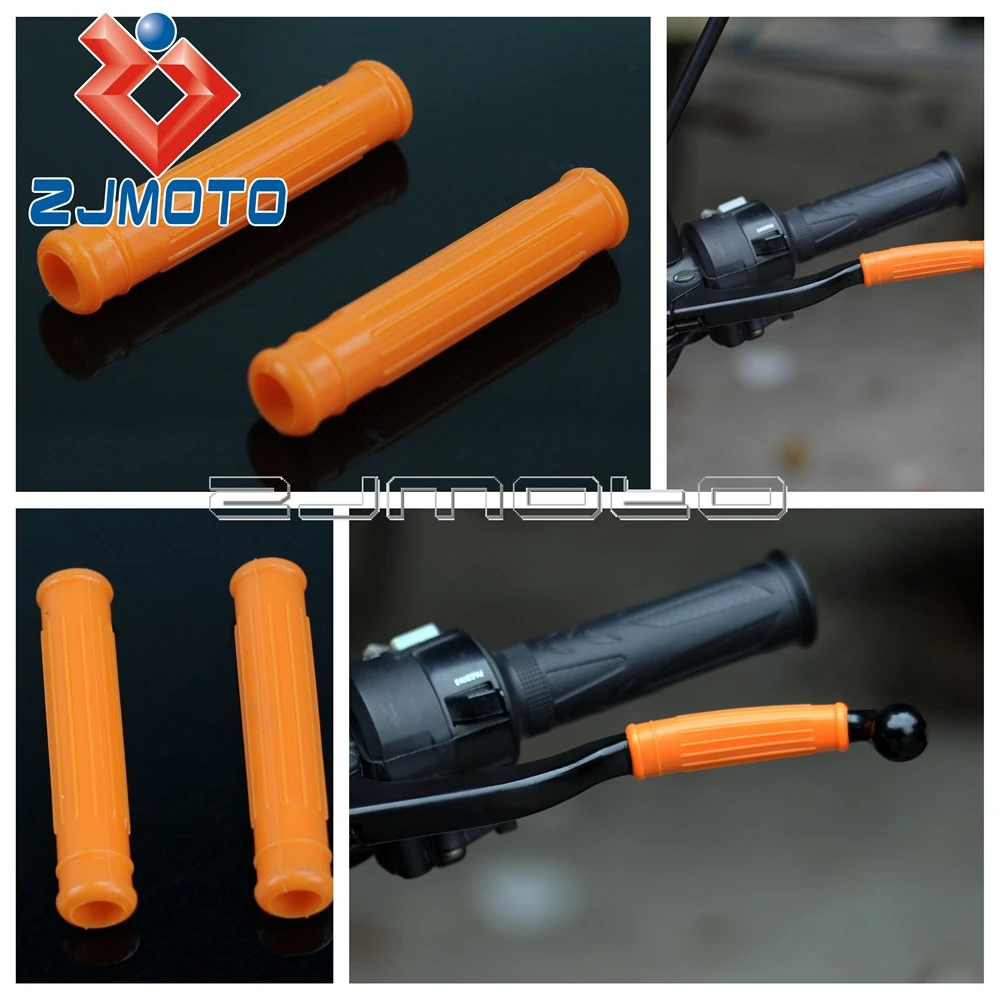 Universal Orange Silicone Motorcycle Pro Grip Lever Sleeve Brake Clutch