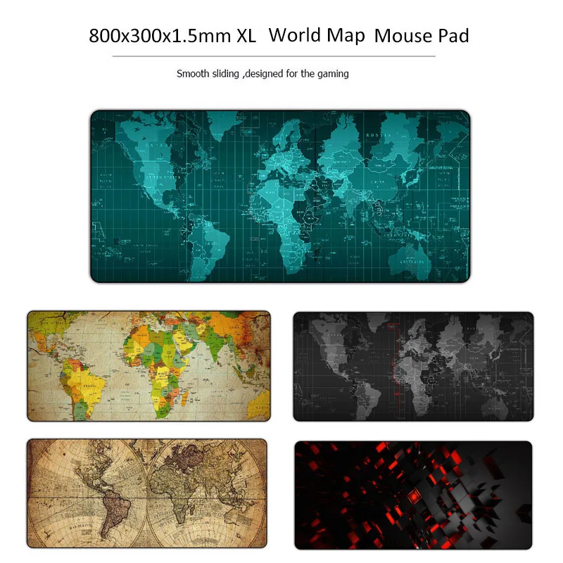 Карта мира коврик для мыши резиновый коврик для мыши большой игровой геймерский коврик для мыши Скорость XXL Противоскользящий фиксирующий край стол Карта Коврик для ПК клавиатуры