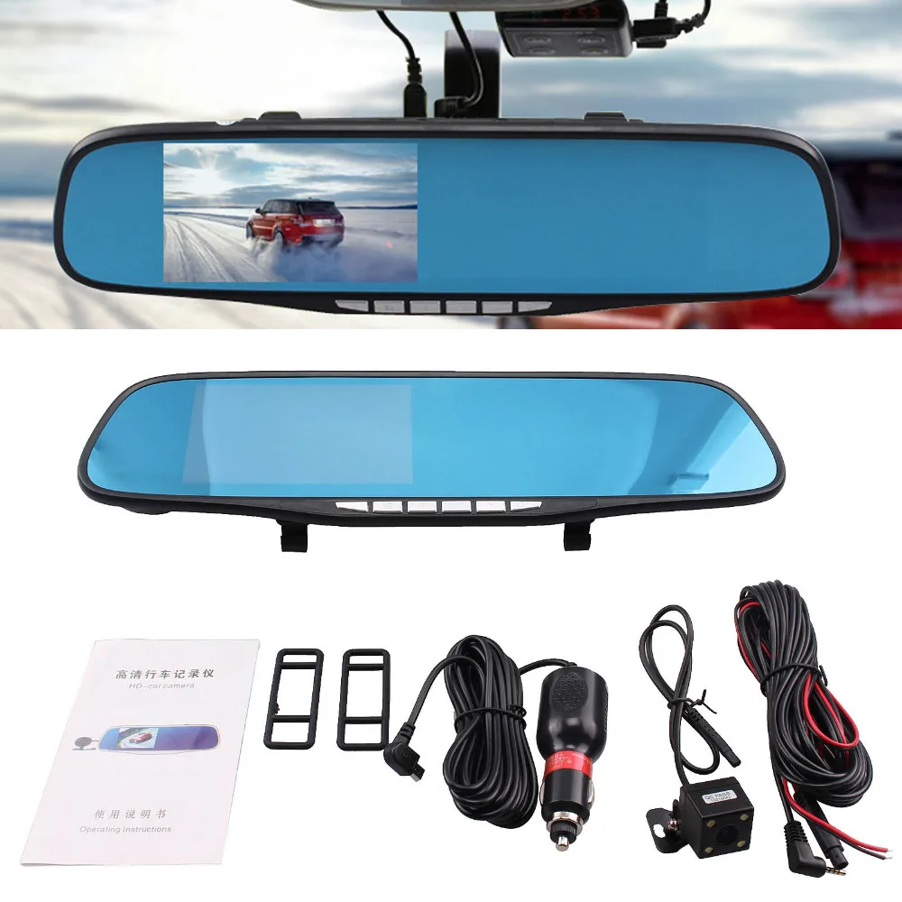 

Auto Car Camera DVR Navigation Rearview Mirror Video Recorder FHD 1080P Automobile DVR Mirror Dash cam Microphone Speaker