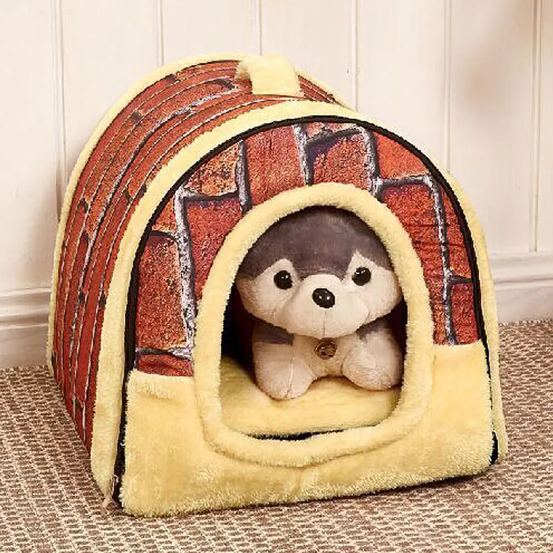 

Pet Dog Cat Bed Warm Soft Sleeping Bag house for Small Large Dog Cats Foldable Puppy House Pet mat Cushion Dog Kennel cat nest