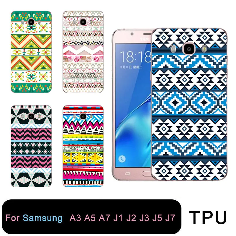 Soft Tpu Clear Phone Case For Samsung Galaxy A3 A5 2016 2017 prime J1 J2 J3 J5 J7 Coloful Mandala flower case Free shipping |