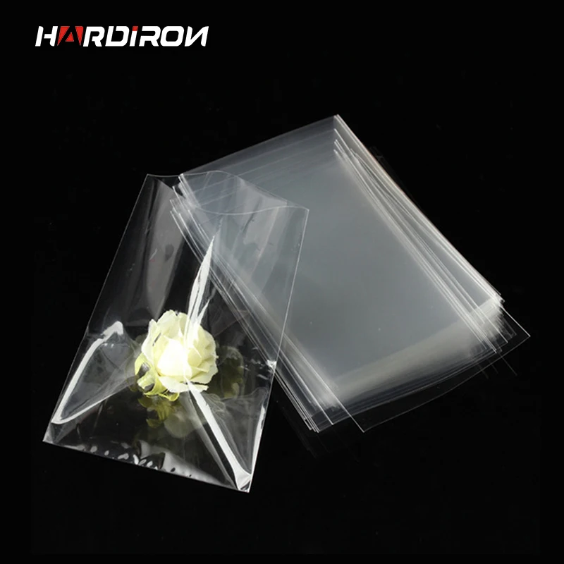 

HARDIRON 0.8mm Thickened High Pressure Small Flat Mouth PE Plastic Bag Food Transparent Packaging Plastic Bag