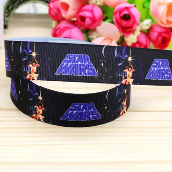 

7/8'' Free shipping star war printed grosgrain ribbon hair bow headwear party decoration wholesale OEM 22mm H4557