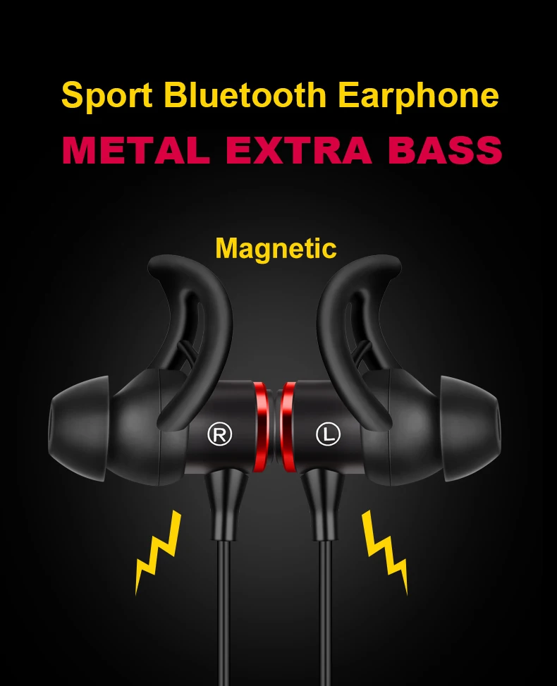 JEELOCK In Ear Bluetooth 5,0 Extra Bass Магнитный дизайн поглощения спортивные наушники с микрофоном для компьютера игровая гарнитура к персональному компьютеру