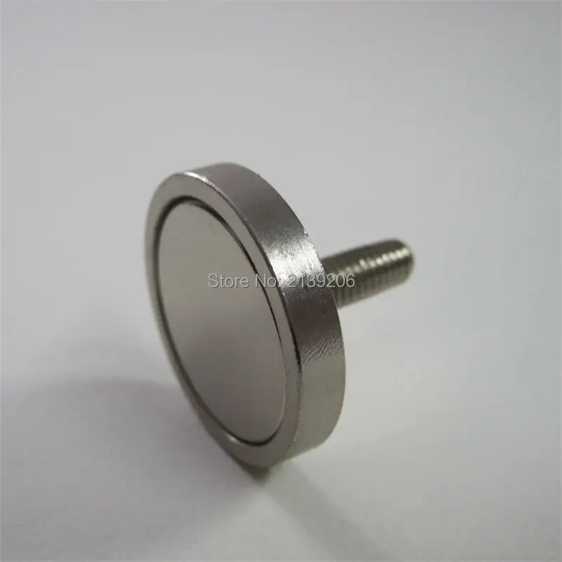 

20PCS D30mm pull force 30KG strong neodymium magnetic base A3 steel wrapped with thread cup, LED magnet cylinder fasteners