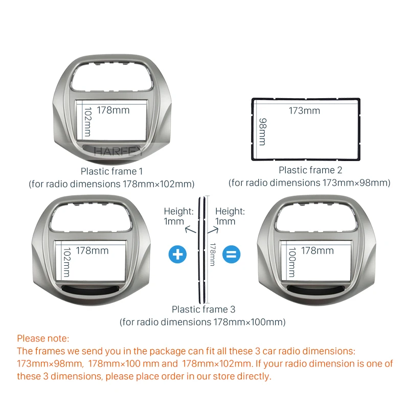 Harfey 2Din Автомобильная Радио фасции рамка Установка приборной панели для+ Daewoo Matiz Chevrolet Spark Baic Beat переоборудование панели