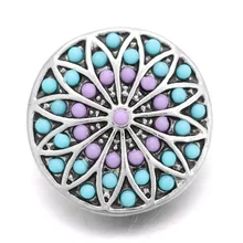 10 шт./лот Лидер продаж кнопка xinnver кнопка-бусина Fit 18 мм металлическая кнопка ювелирные модные браслеты для Для женщин ZA226