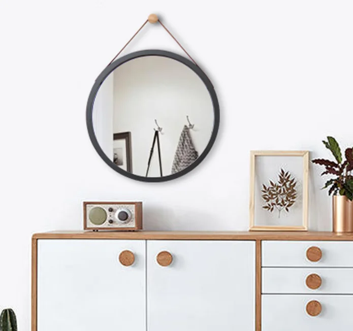 الشمال نمط مرآة حمام فندق الحمام جدار الرواق الديكور شماعات مرآة إطار المرحاض خلع الملابس مرايا حمام ديكور LFB984