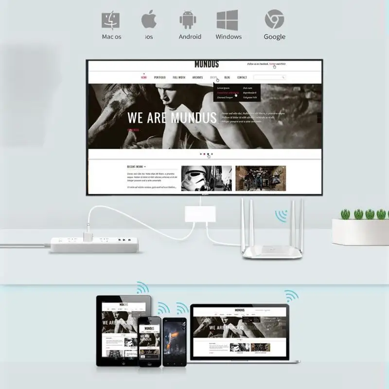 EZCast MagicEther к HDMI беспроводной WiFi 1080 P экран зеркальный адаптер провода
