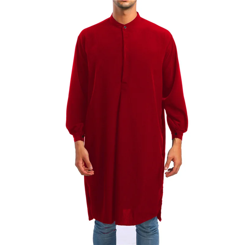 Мужская рубашка с длинным рукавом tobe Jubba Kurta в мусульманском стиле Абая