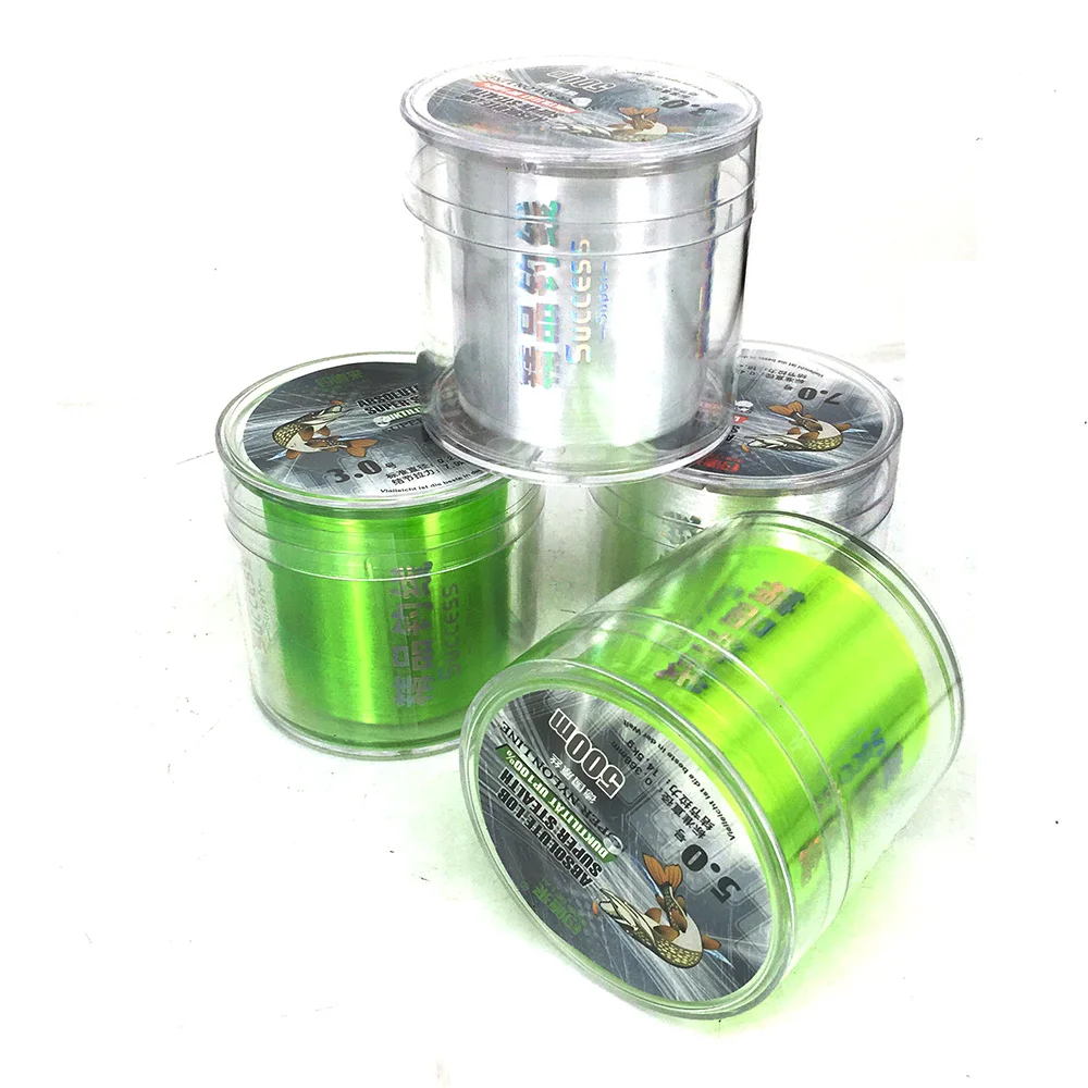 

New Available 500M Monofilment Fishing Line Super Strong Nylon Line fly fishing line pesca Green/White
