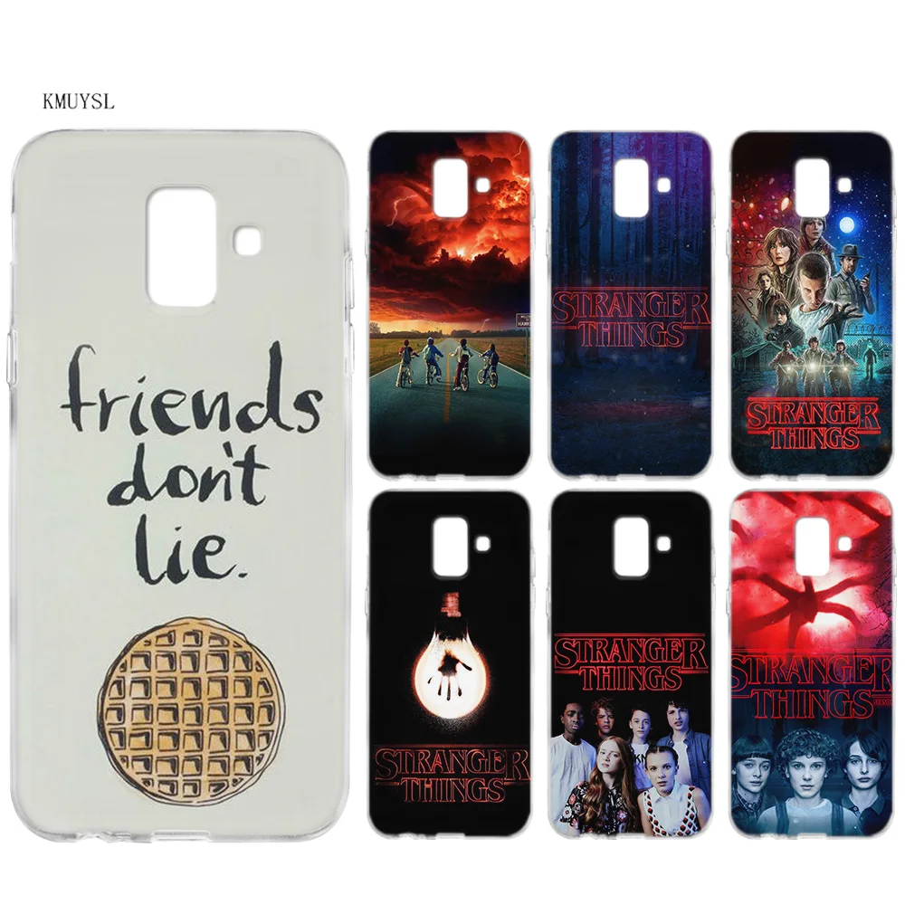 

KMUYSL stranger things poster TPU Silicon Clear Soft Case Cover Shell for Samsung Galaxy A6 A8 Plus J6 J4 J8 2018