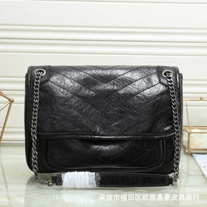 

Chain Woman Package Genuine Leather Package Package Fold Style