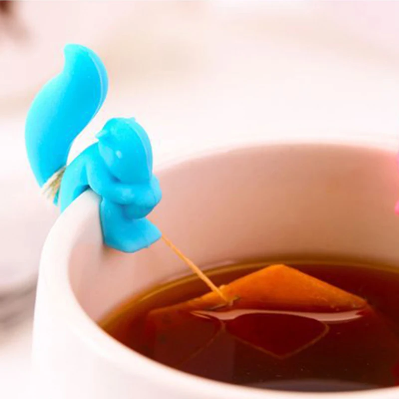 5/10pcs Small Snail Squirrel Tea Infuser Strainers Recognizer Device Cup Of Tea Hanging Bag cha infusor de te Kitchen Gadget