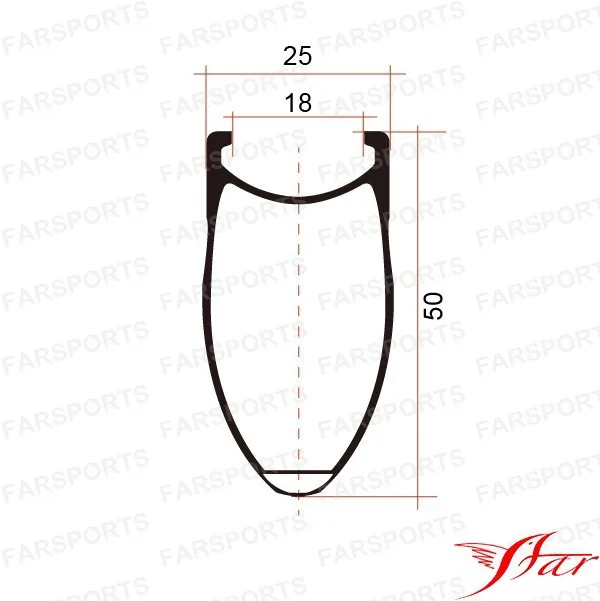 Farsports EDhub антиукус u-образный 50 мм клинчер колесная, 700c Углеродные велосипедные колеса 21 мм 23 мм 25 мм широкое колесо