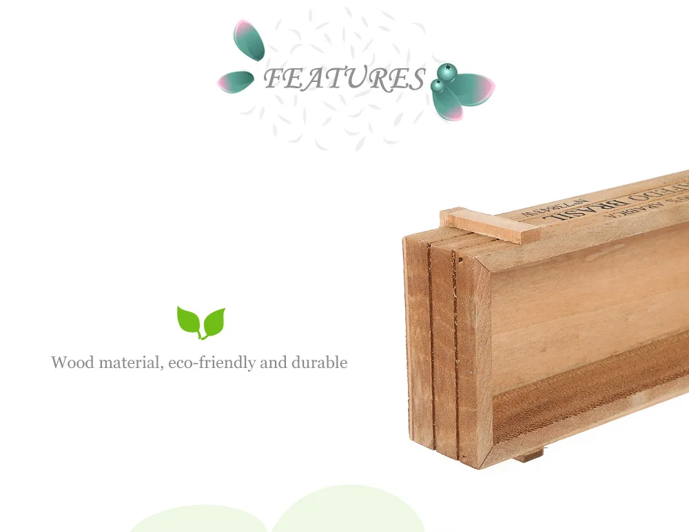 Wooden Juicy Plants Fleshy Succulents Flower Garden Pot Box